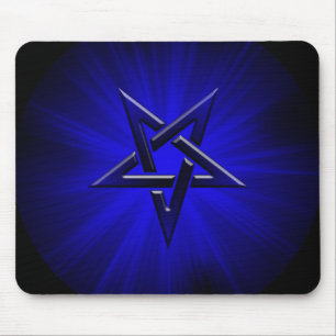 Ominous Blue Inverted Pentagram Muismat
