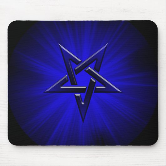 Ominous Blue Inverted Pentagram Muismat (Voorkant)