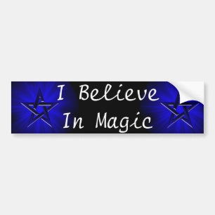 Ominous Blue Pentagram Bumpersticker