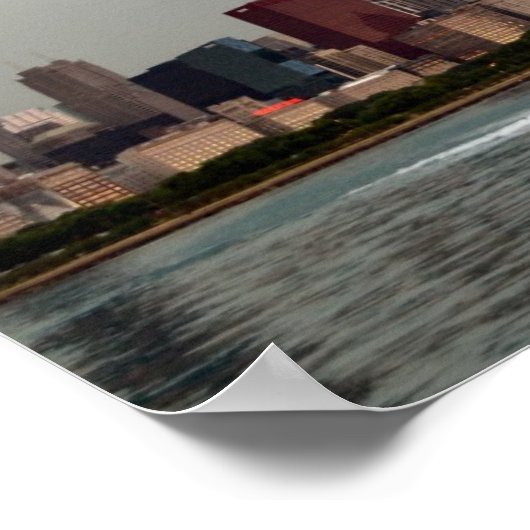 Ominous Chicago Skyline Poster (Hoek)