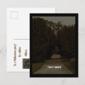 Ominous Halloween party-uitnodiging Aankondigingskaart (Voorkant / Achterkant)