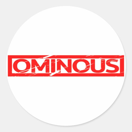Ominous Stamp Ronde Sticker (Voorkant)
