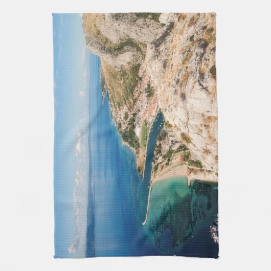 Omis, Kroatië - Adriatische kust Theedoek (Verticaal)