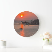 Omis Kroatië Sunset Oranje Sky Grote Klok (Huis)