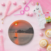 Omis Kroatië Sunset Oranje Sky Papieren Bordje (Feest)