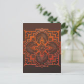 omjarah mandala van de Houtdruk Briefkaart (Staand voorkant)