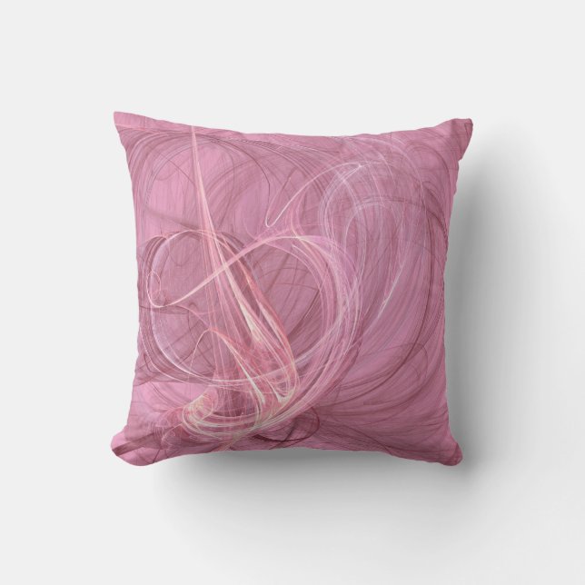 Omkeerbaar Abstract getextureerd elegant roze lood Kussen (Voorkant)