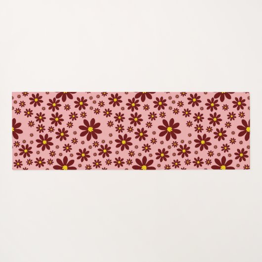 Omkeerbaar Daisy Pattern Yogamat (Achterkant (horizontaal))