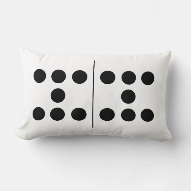 Omkeerbaar dubbel 7 Domino Pillow Kussen (Voorkant)