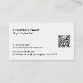 Omkeerbaar Elegant Zwart & Wit Paisley Patroon Visitekaartje (Achterkant)