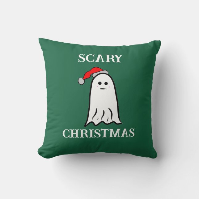 Omkeerbaar eng kerst spook Sierkussen (Voorkant)