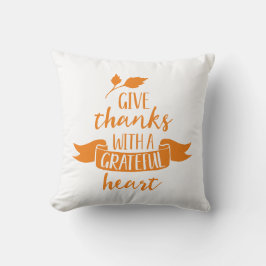Omkeerbaar geeft Bedankt met een vriendelijk hart Kussen