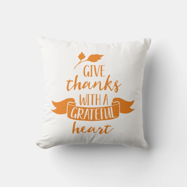Omkeerbaar geeft Bedankt met een vriendelijk hart Kussen (Voorkant)