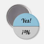 Omkeerbaar Ja & Geen blauwe grijze wasmachine Magn Magneet (Voorkant / Achterkant)