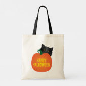 Omkeerbaar: Jack O' lantaarn en Black Cat Tote Bag (Achterkant)