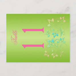 Omkeerbaar Limoen- en roze Florentijdnummer Briefkaart