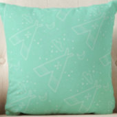 Omkeerbaar Mint Tribal Tepee Patroon Design Kussen