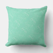 Omkeerbaar Mint Tribal Tepee Patroon Design Kussen (Voorkant)
