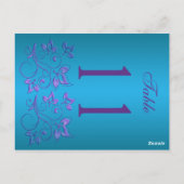 Omkeerbaar Paars- en blauw-Florentietabelnummer Briefkaart (Achterkant)