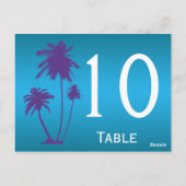 Omkeerbaar Paars- en blauw-Florentietabelnummer Briefkaart (Achterkant)