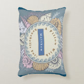 Omkeerbaar personaliseer Seashells Blue Oranje Accent Kussen (Voorkant(Verticaal))