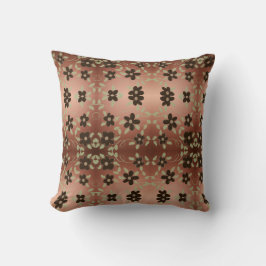 Omkeerbaar printpatroon in bruin en wit kussen