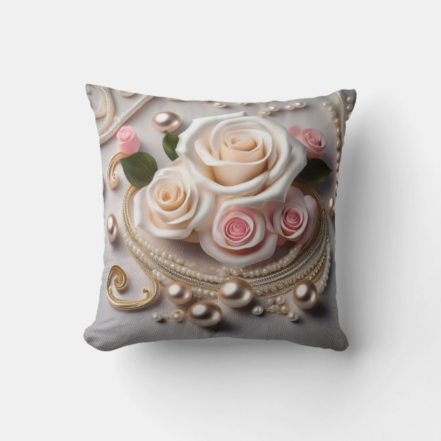 Omkeerbaar Roos & Pearl Pillow Kussen (Voorkant)