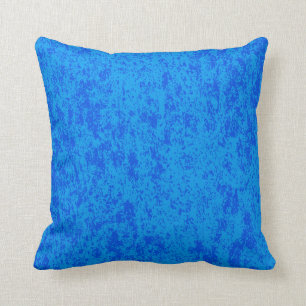 Omkeerbaar Solid Blue Terug op Blauw getextureerde Kussen