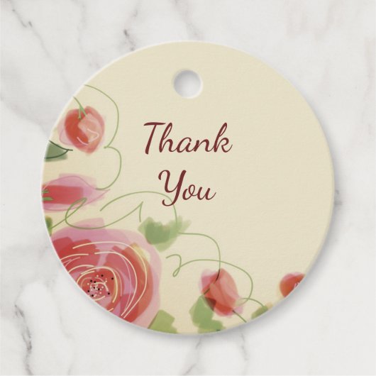 Omkeerbaar stijlvol ontwerp bedankjes labels (Voorkant)