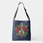 Omkeerbaar Tattoo Art Crossbody Bag Crossbody Tas (Achterkant)