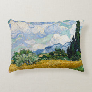 Omkeerbaar Van Gogh Wheat Field met Cypresses Accent Kussen
