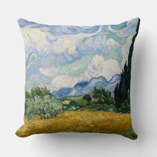 Omkeerbaar Van Gogh Wheat Field met Cypresses Kussen