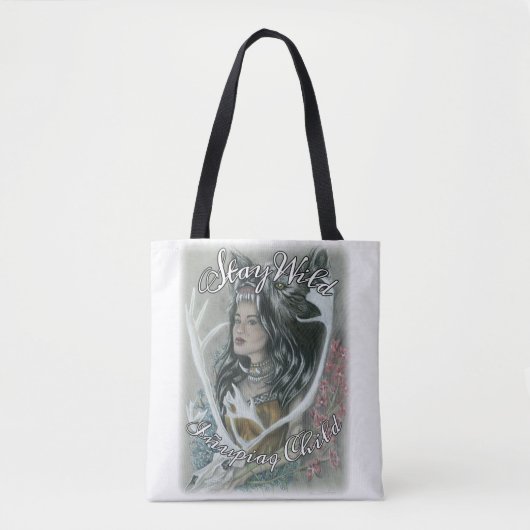 Omkeerbaar verblijf Wild Inupiaq Child/Natchiq <3  Tote Bag (Voorkant)