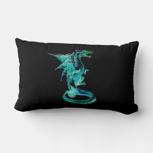 Omkeerbaar Zee Blue Dragon Kussen (Achterkant)