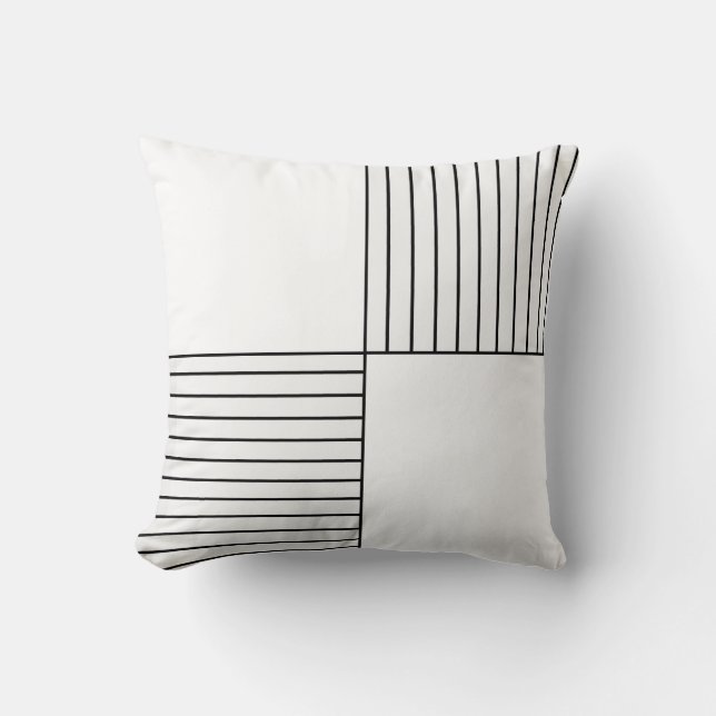 Omkeerbaar zwart-wit Sierkussen (Voorkant)