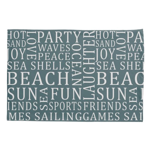 Omkeerbare aangepaste kleur Beach House kussenslop Kussensloop (Achterkant)