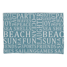 Omkeerbare aangepaste kleur Beach House kussenslop Kussensloop