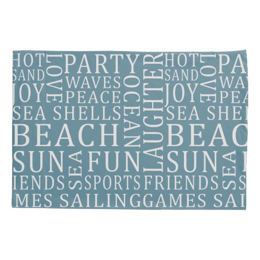 Omkeerbare aangepaste kleur Beach House kussenslop Kussensloop (Achterkant)