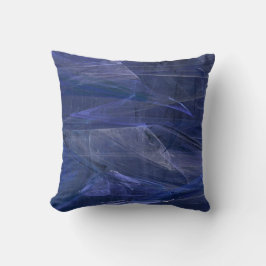 Omkeerbare Abstract Getextureerde Blauwe Kussen