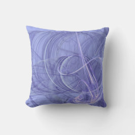 Omkeerbare Abstracte getextureerde Blauw en Witte  Kussen