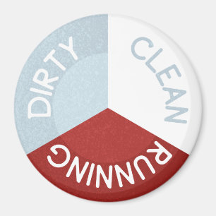 Omkeerbare afwasmachine Magnet Clean Dirty aan het