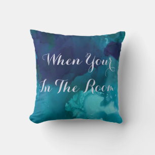 Omkeerbare blauwe marmer-decoratieve piloot kussen