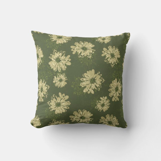 Omkeerbare Bloemen en de Plaid van Waterman Kussen (Voorkant)