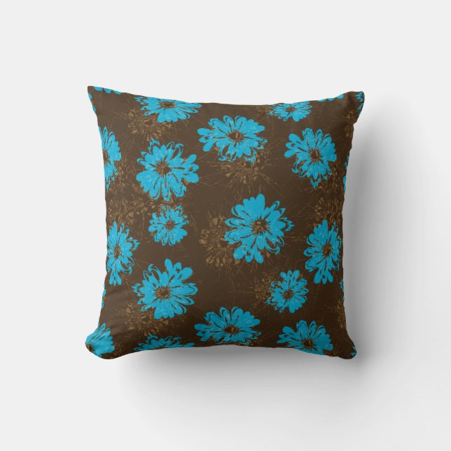 Omkeerbare Bloemen en de Plaid van Waterman Kussen (Voorkant)