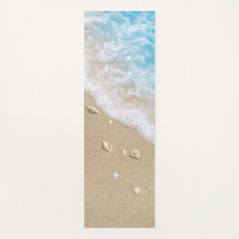 Omkeerbare Blue Beach Waves Yoga Mat