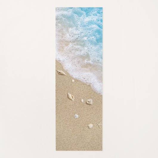 Omkeerbare Blue Beach Waves Yoga Mat (Voorkant)