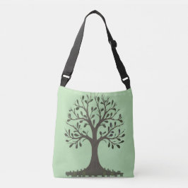 Omkeerbare boodschappentas Boom des Levens Lichtgr Crossbody Tas