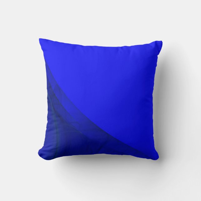 Omkeerbare Bright Royal Blue Pillow Kussen (Voorkant)