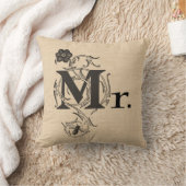 Omkeerbare bruiloft Pillow en Mrs. Kussen (Deken)