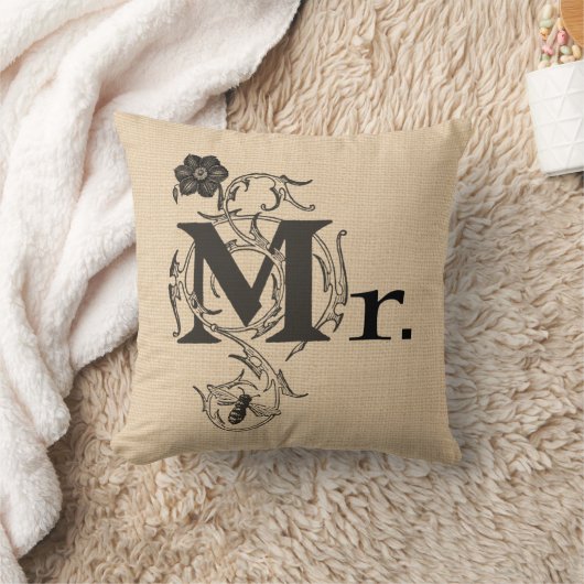 Omkeerbare bruiloft Pillow en Mrs. Kussen (Deken)